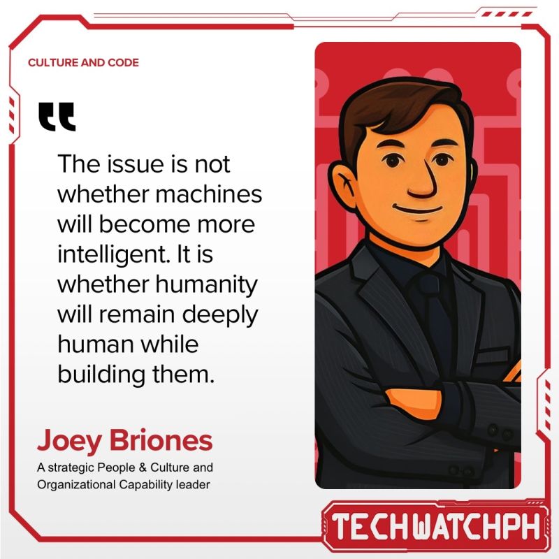 BABEL or NEHEMIAH quote card featuring Joey Briones, Culture & Code, Tech Watch PH