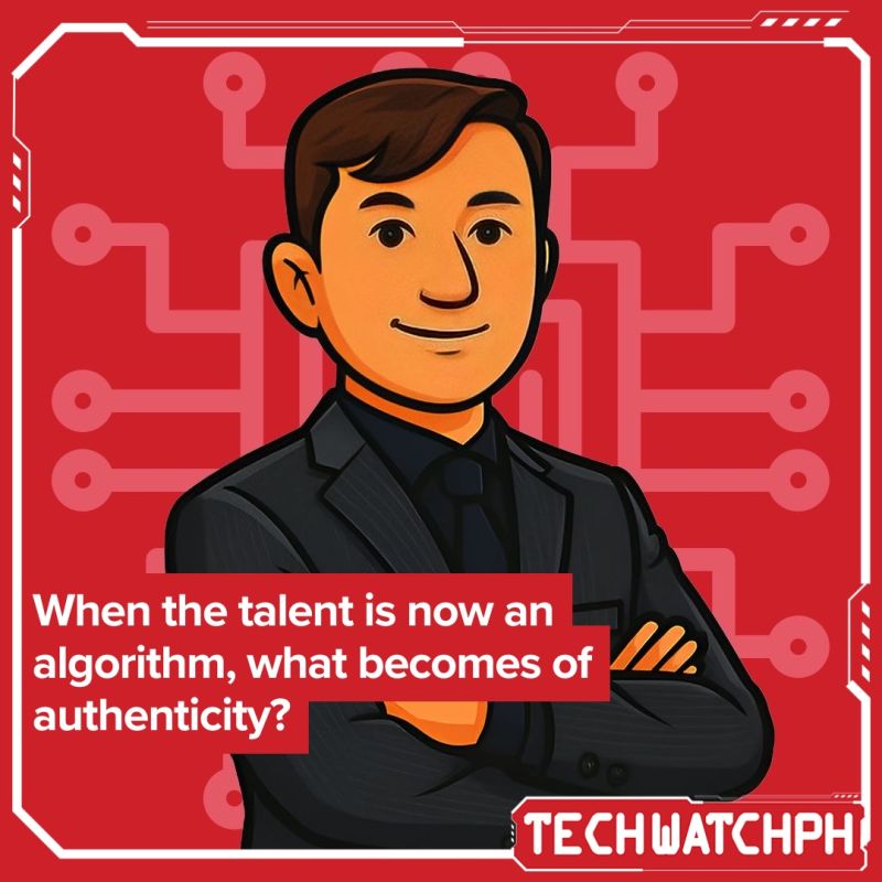 When the Talent Is Now an Algorithm quote card featuring Joey Briones, Culture & Code, Tech Watch PH